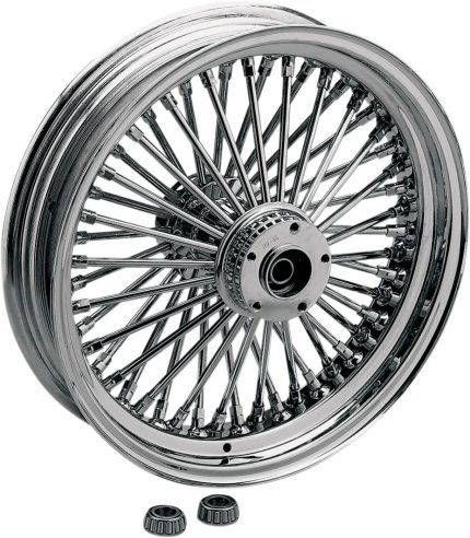 Big Spoke rim, front and back , chrome-black, for Harley-Davidson