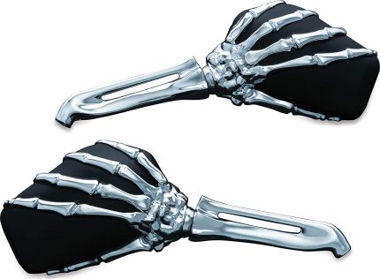Skeleton Hand Rear View Side Mirrors for Harley