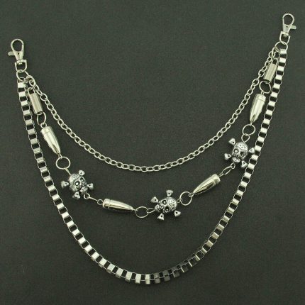 Mens Skull Strong Leash Heavy Wallet Chains Biker Trucker Jeans Key Chain