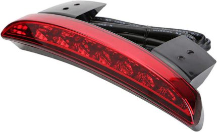 Motorcycle Chopped Rear Fender Edge LED Brake License Plate Tail Light