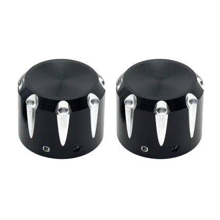 Front Axle Cap, CNC Aluminum Motorcycle Front Axle Skull Nut Bolt Cover Cap