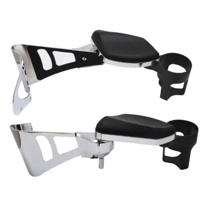 Passenger Armrests Adjustable Armrests with Cup Holders Fits for Harley