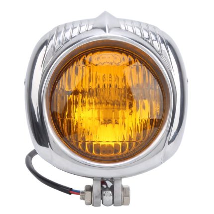 12V Front Headlights High Strength Aluminium Alloy 10mm Mounting Universal For Retro Motorcycle