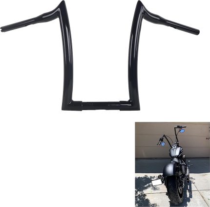 12 INCH meet hook Handlebar for Harley Black/chrome