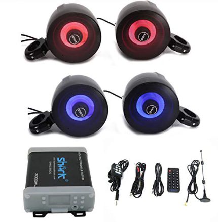 Shark Motorcycle utv/ATV Sound System 7.1ch 3000W with 4pcs RGB 4inch Speakers