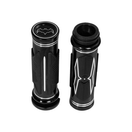 CNC Black Hand Grips Handlebar Fit For Harley Touring Dyna Sportster 883 1200