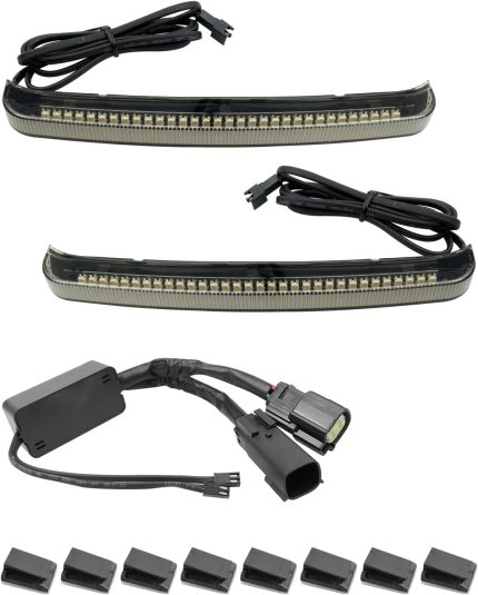 Motorcycle Saddlebag Tail Light LED Running Brake Sequential Turn Signal Lamp Fit for Harley