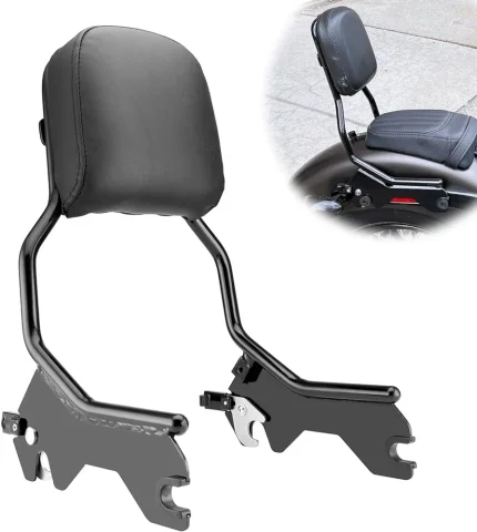 Standard Height Sissy Bar Upright Backrest w/Pad fits for Harley Davidson fatbob 2018+_