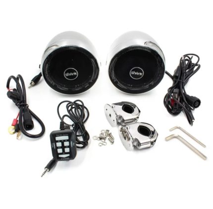 Shark audio speakers set of 2) for motorcycle chrome
