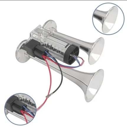 12V 600db Dual Horn Super Loud Electric Solenoid Valve Car Electric Air Horn