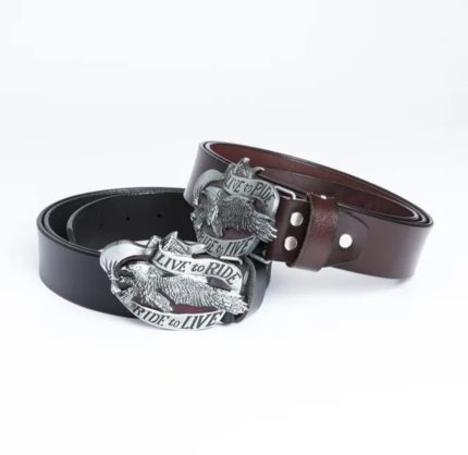 smooth buckle locomotive belt men leather belt for men