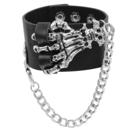 skull hand flat belt breacelet