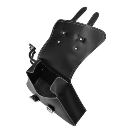 XFMT Motorcycle Black Leather Saddlebag Side Bag For Harley