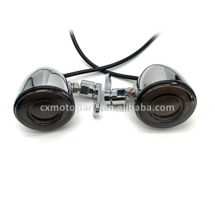 Front Turn Signal Light LED White Running Light Amber Indicator (Crome)