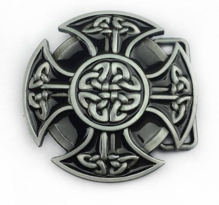 Simple Men Zinc Alloy Belt Buckle Irish Knot Cross Belt Buckle