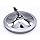 Flat Side View Mirror Head, Left or Right, Smooth Metal Chrome