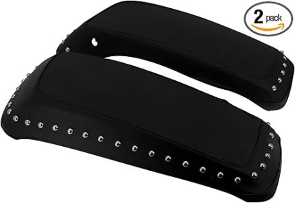 Saddlebag Lid Protector Covers with Nail PU Leather Waterproof Fit for Harley