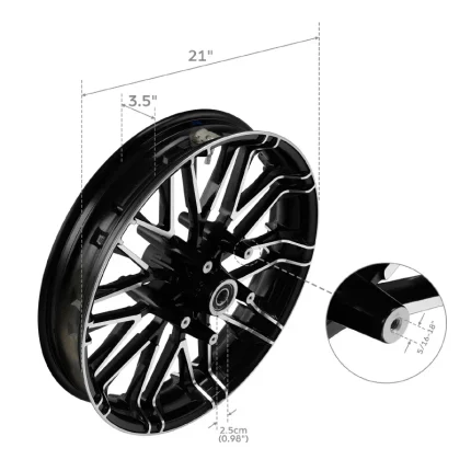 TCMT 19X 3.5 21 X 3.5 Front Wheel Rim Fit For Harley Touring ABS Models 08-24 Dual Disc