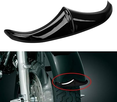 Motorcycle Rear Fender Extension Fascia Set with LED Turn Signals Black