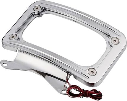 Curved Laydown License Plate Mount Frame Light Fits Glide