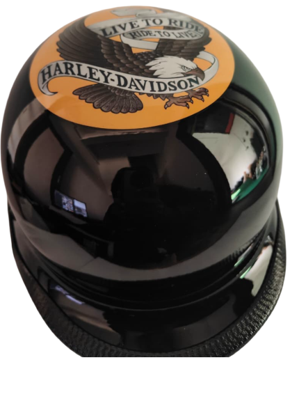 Harley davidson motor cycle helmet Live to Ride, Ride to Live Eagle Gold