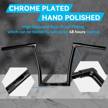 Fused Bagger Handlebar 16inch Ape Hangers for Harley Softail FXBB Davidson Touring Models