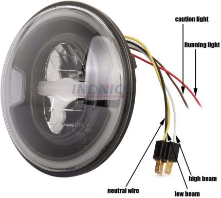 Black 5.25 Angle Eye Motorcycle Headlight for Harley Street Glide Flhx Lighting System