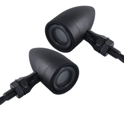 LED Turn Signals Front Rear Steering Indicator Break Light for Harley Choppers Black