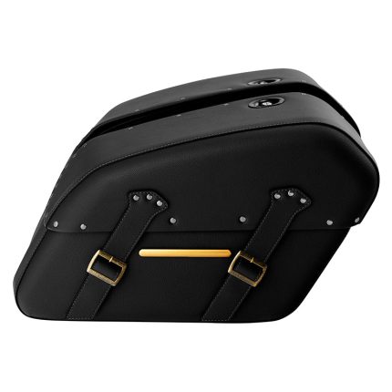 C.C.RIDER Detachables Saddlebags Brass Trimming Harley Softail FatBoy 114 Breakout 114 , 2018-2024