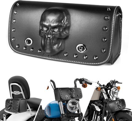 Motorcycle Handlebar Bag 3D Skull