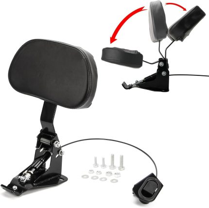 Adjustable Rider Backrest For Harley Davidson