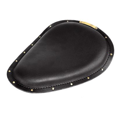 Brass Rivets Motorcycle Leather Front Solo Spring Seat for Harley Chopper Bobber Sportster